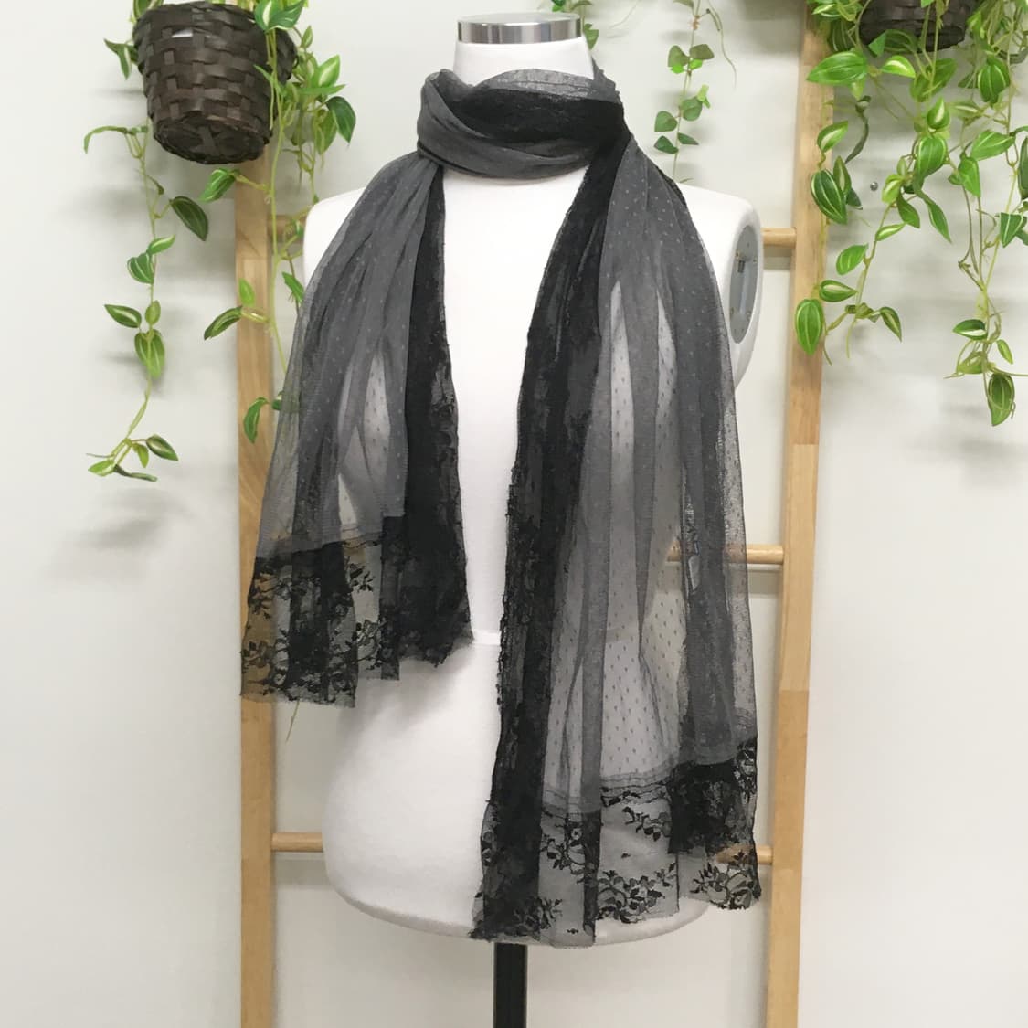 GAP/ 레이스 시스루 스카프 도트스카프 히메갸루스카프  상품이미지3