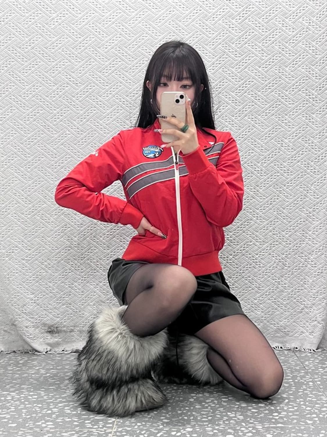 아식스 올드스쿨 펑크 모터사이클 레이싱 패치 자켓 95 C10502 상품이미지1