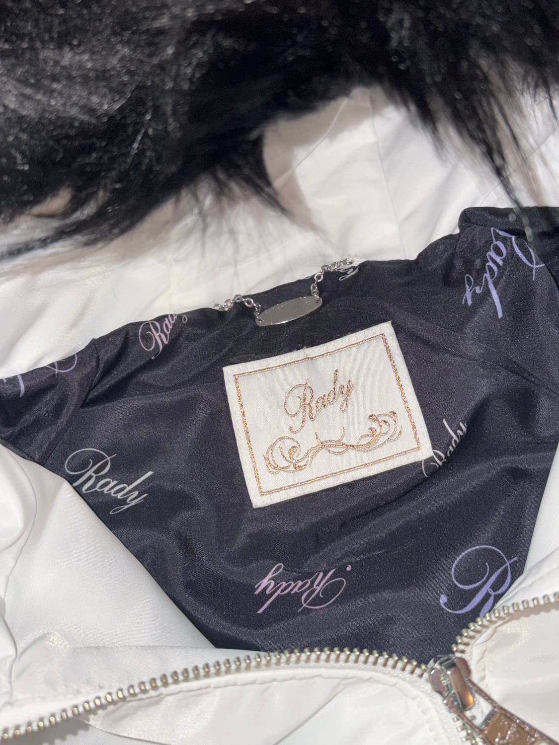 Rady 라디 화이트 퍼 코르셋 갸루 점퍼 상품이미지2