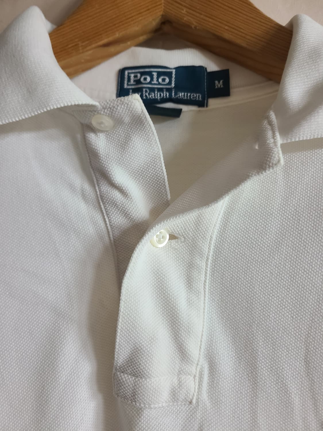 폴로 랄프로렌 화이트 긴팔 카라티(실100-105) 상품이미지3