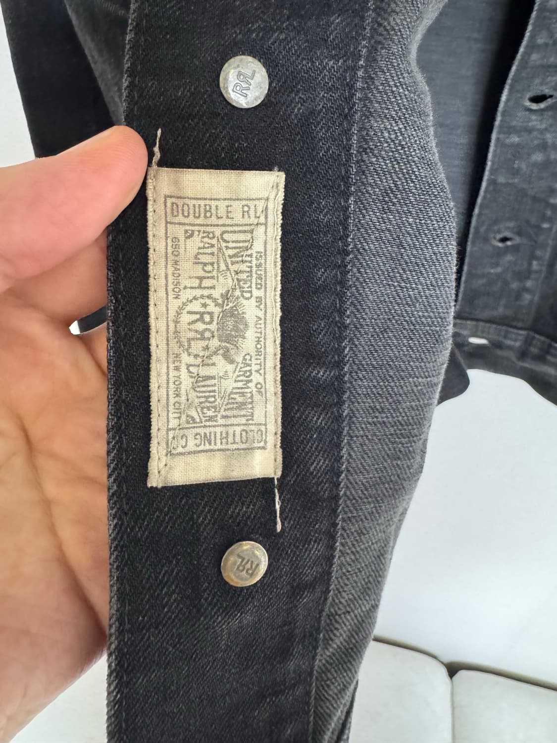 XL 더블알엘 lot271 데님 자켓 블랙 USA메이드 상품이미지7
