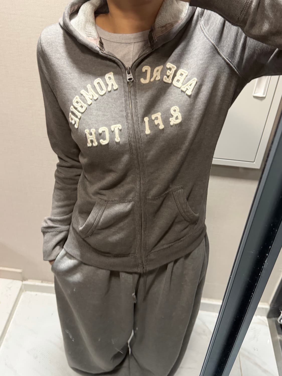 아베크롬비 그레이 후드집업 L 상품이미지1