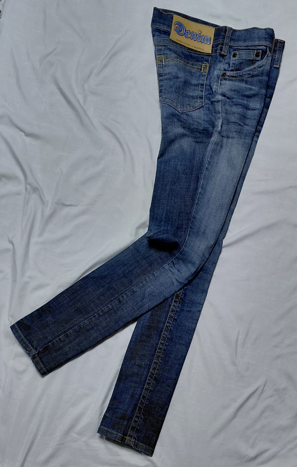 [BENETTON] 베네통 레더 패치 슬림 스트레치 데님 (26) 상품이미지10