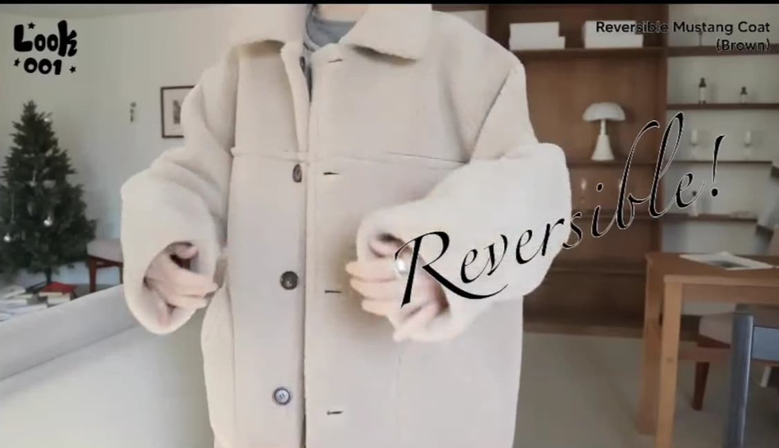 셀리테일즈 리버시블 무스탕 코트 상품이미지8