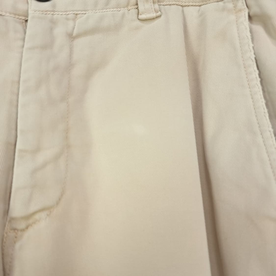 [아르마니] 루즈 스트레이트 미니멀 코튼 팬츠 아이보리 P01520 상품이미지6