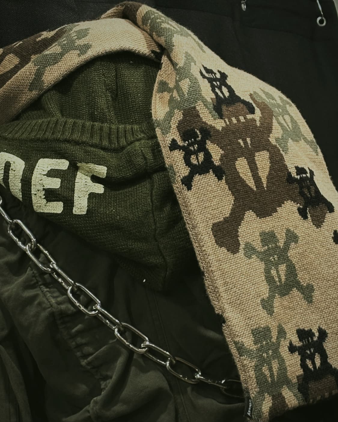 스투시 카모플라쥬 스컬 패턴 머플러 상품이미지3