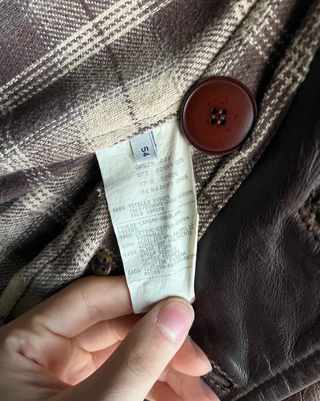 [54] 1997FW 엠포리오 아르마니 레더 카코트 상품이미지5