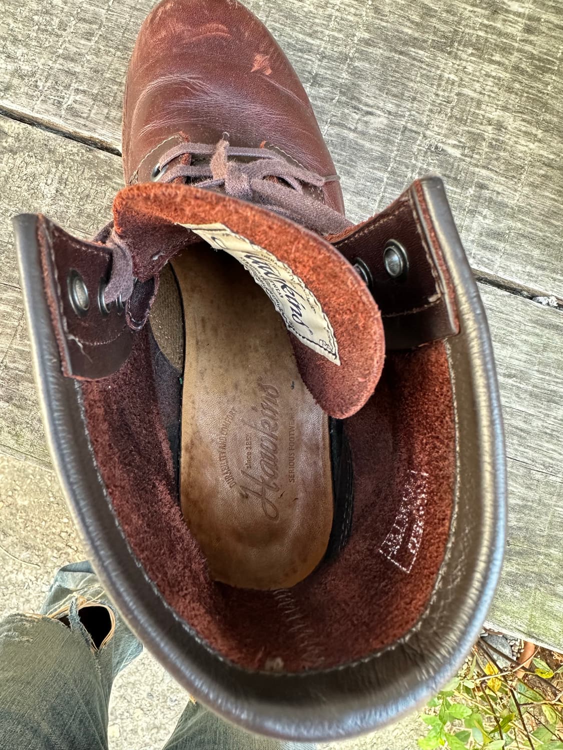 Hawkins brown faded leather worker boots 상품이미지9