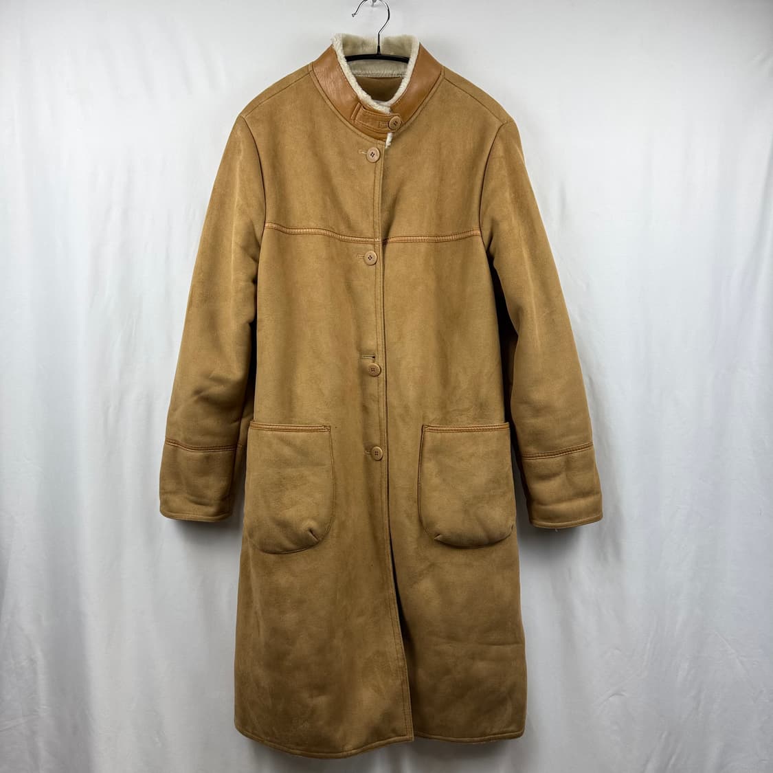 (77) 카루소 양가죽 스웨이드 무스탕 코트 상품이미지2