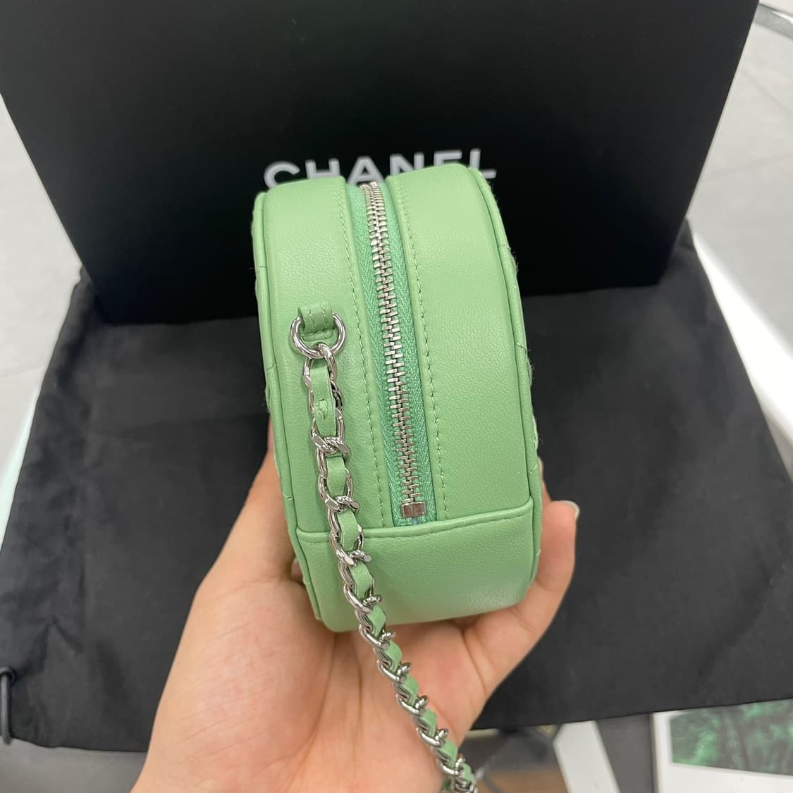 샤넬 탬버린 캐비어 미니 체인 크로스백 상품이미지3