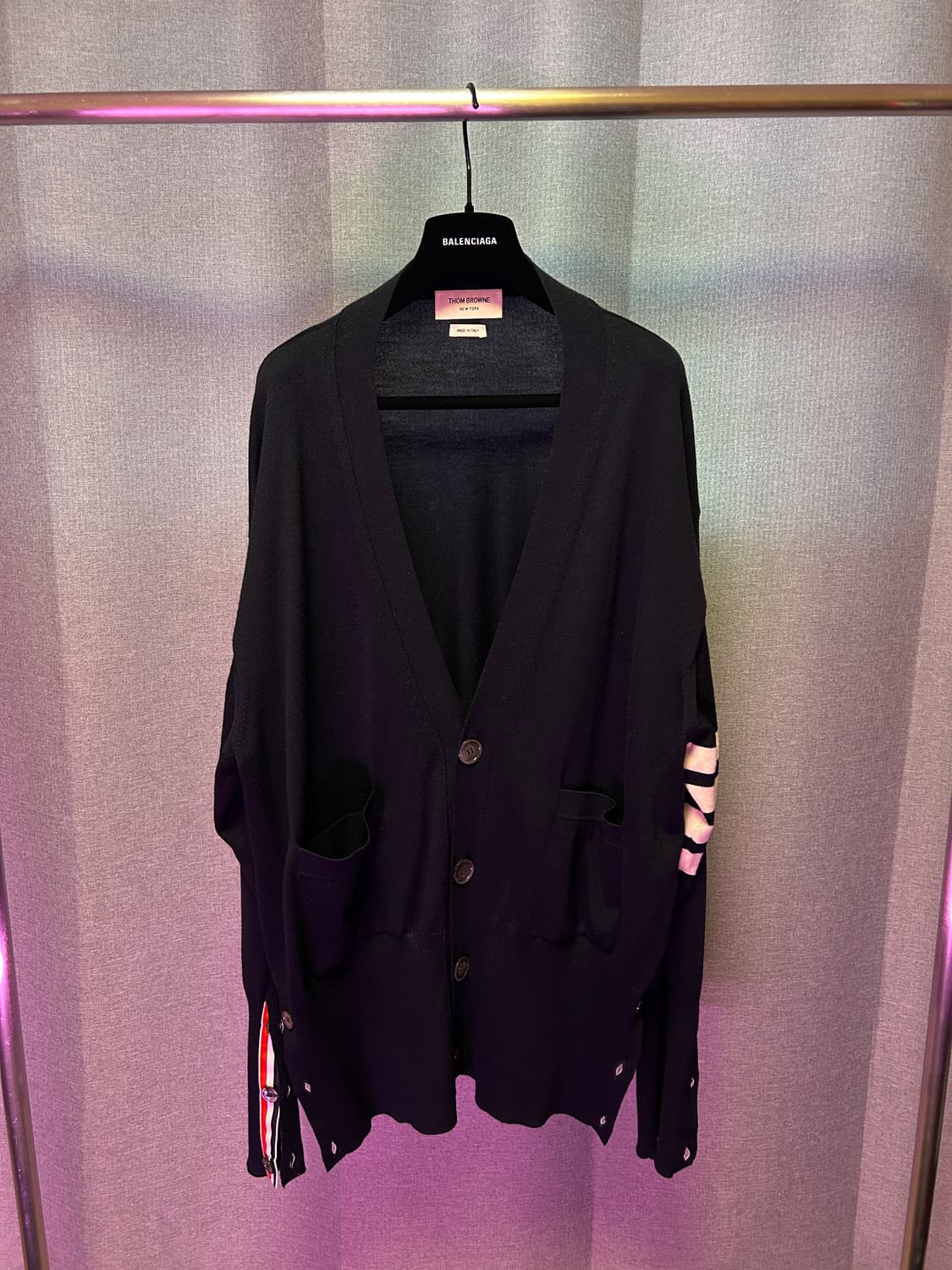 Thom Browne 4-바 메리노 울 가디건 상품이미지1