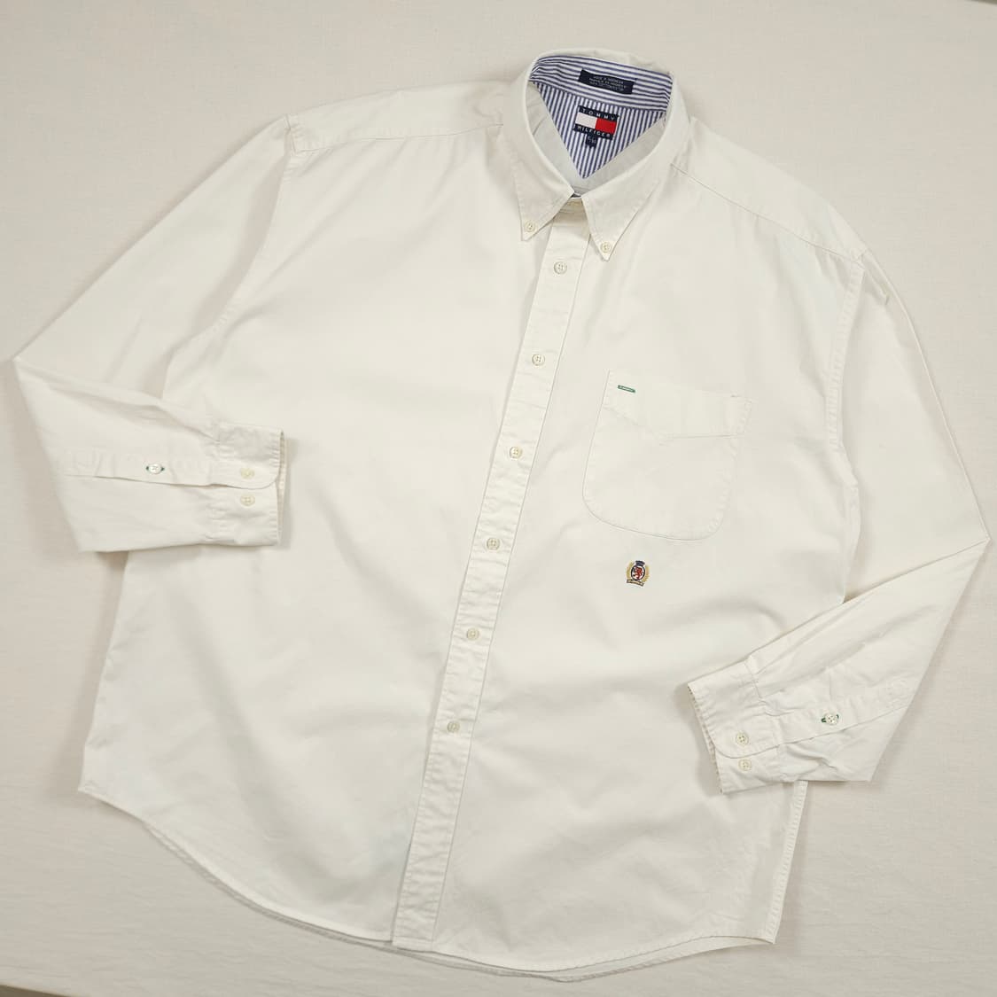 2XL(110) 타미 힐피거 화이트 헤비셔츠 상품이미지2