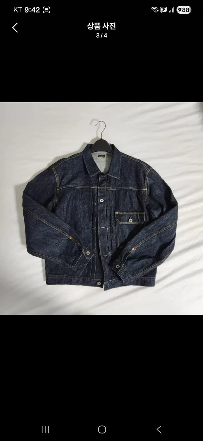 캐피탈 14온즈 데님자켓 원 워시 3사이즈 상품이미지3