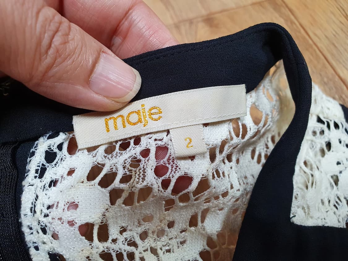 마쥬 레이스배색 원피스 55-66 상품이미지7