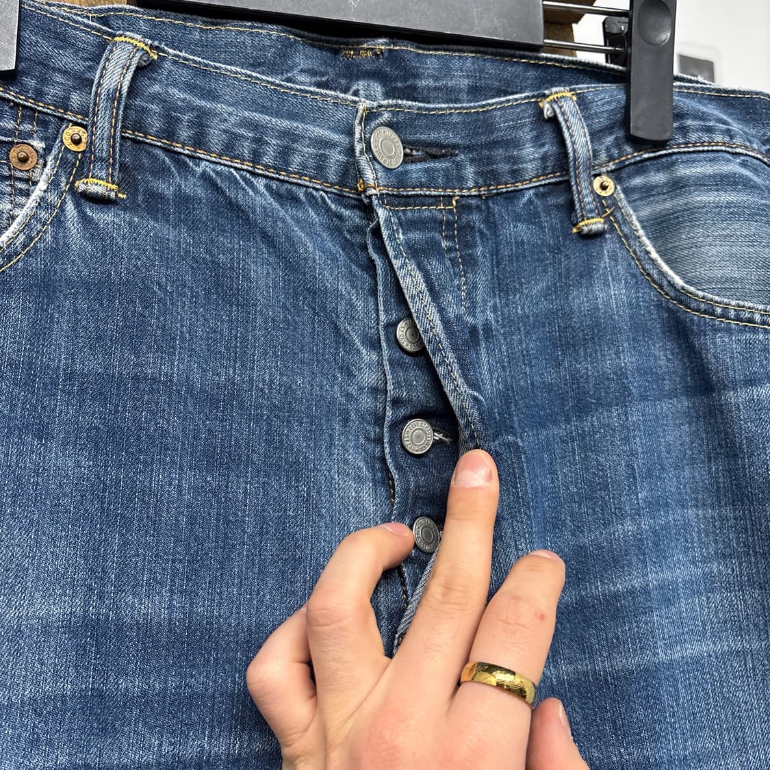 리바이스 501 오리지널 스트레이트 빈티지 페이딩 데님팬츠 N904 상품이미지5