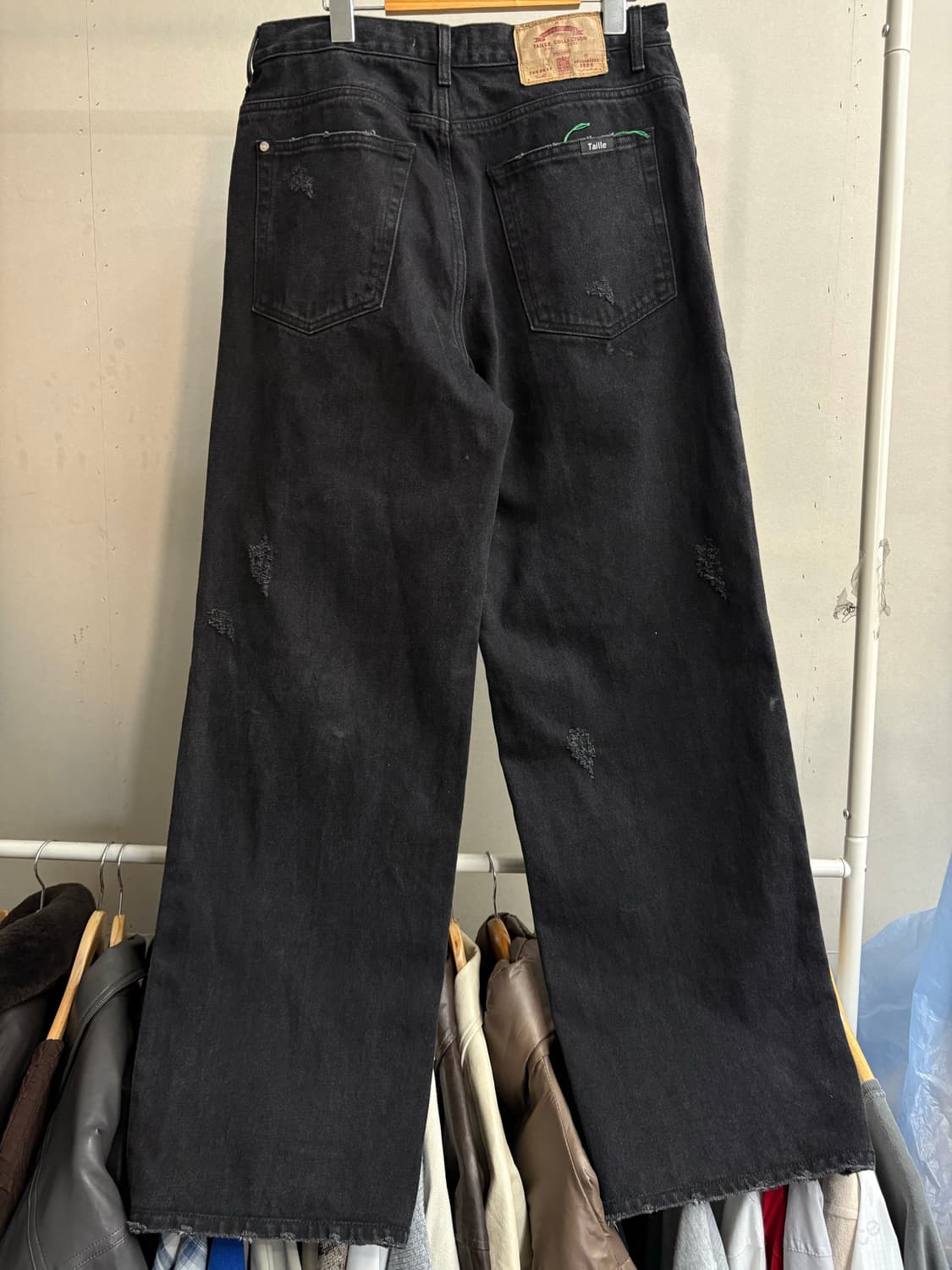 타일레 흑청 현행 데미지 데님팬츠 상품이미지6