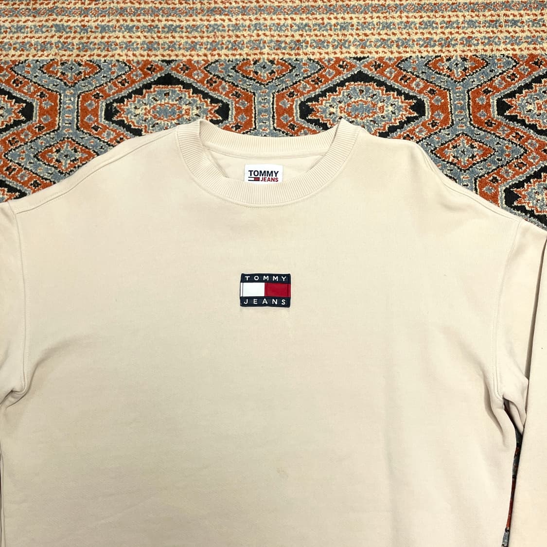 타미진스 베이지 아이보리 기모 맨투맨 남성S 상품이미지2