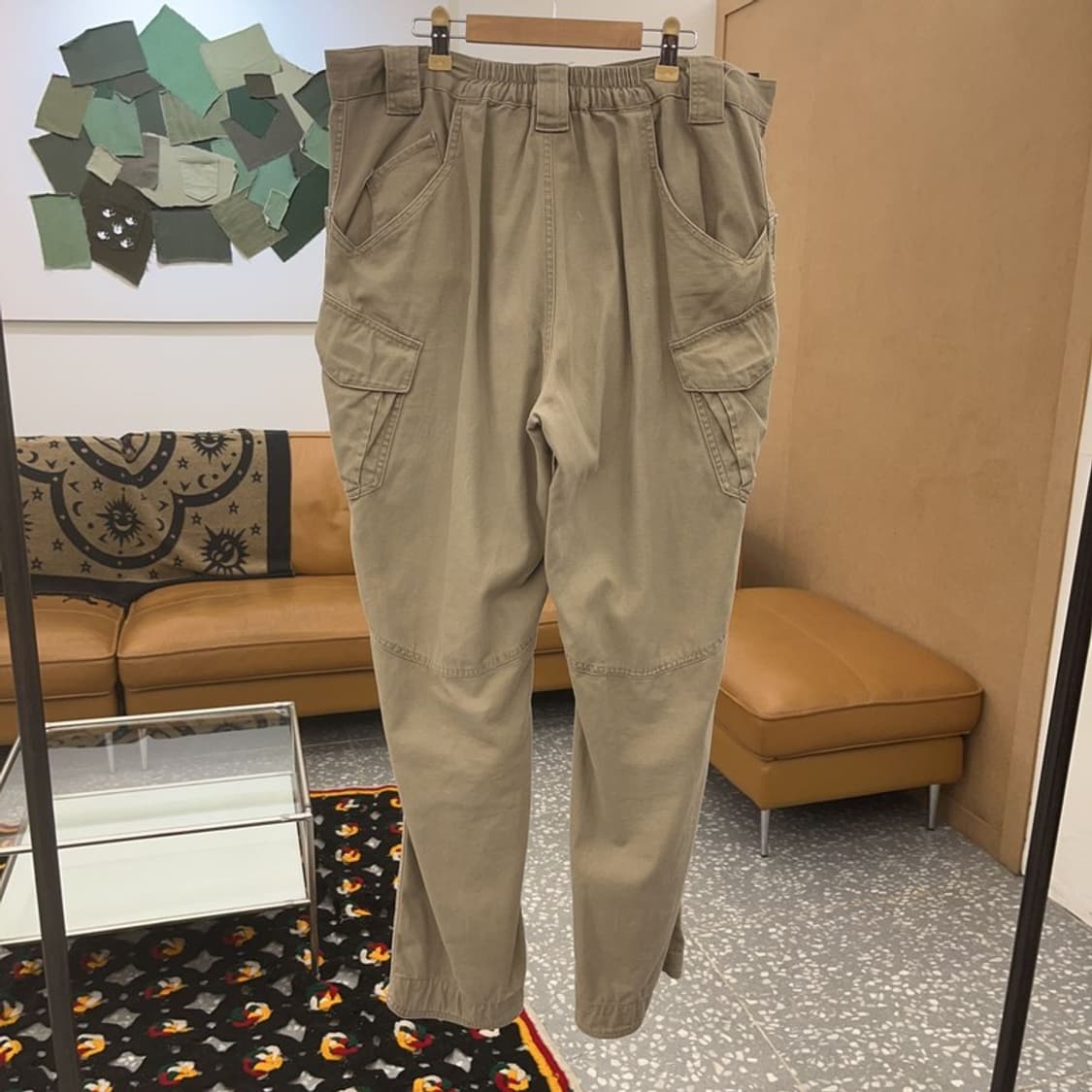 빈티지 아메카지 그런지 베이지 카고팬츠 XL C08072 상품이미지4