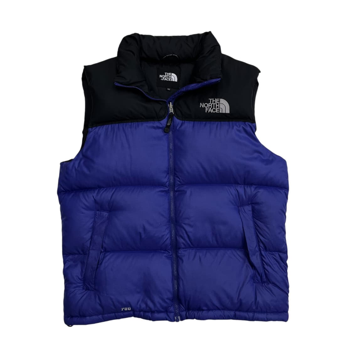노스페이스 블랙배색 로고 코발트블루 패딩조끼 100 상품이미지2