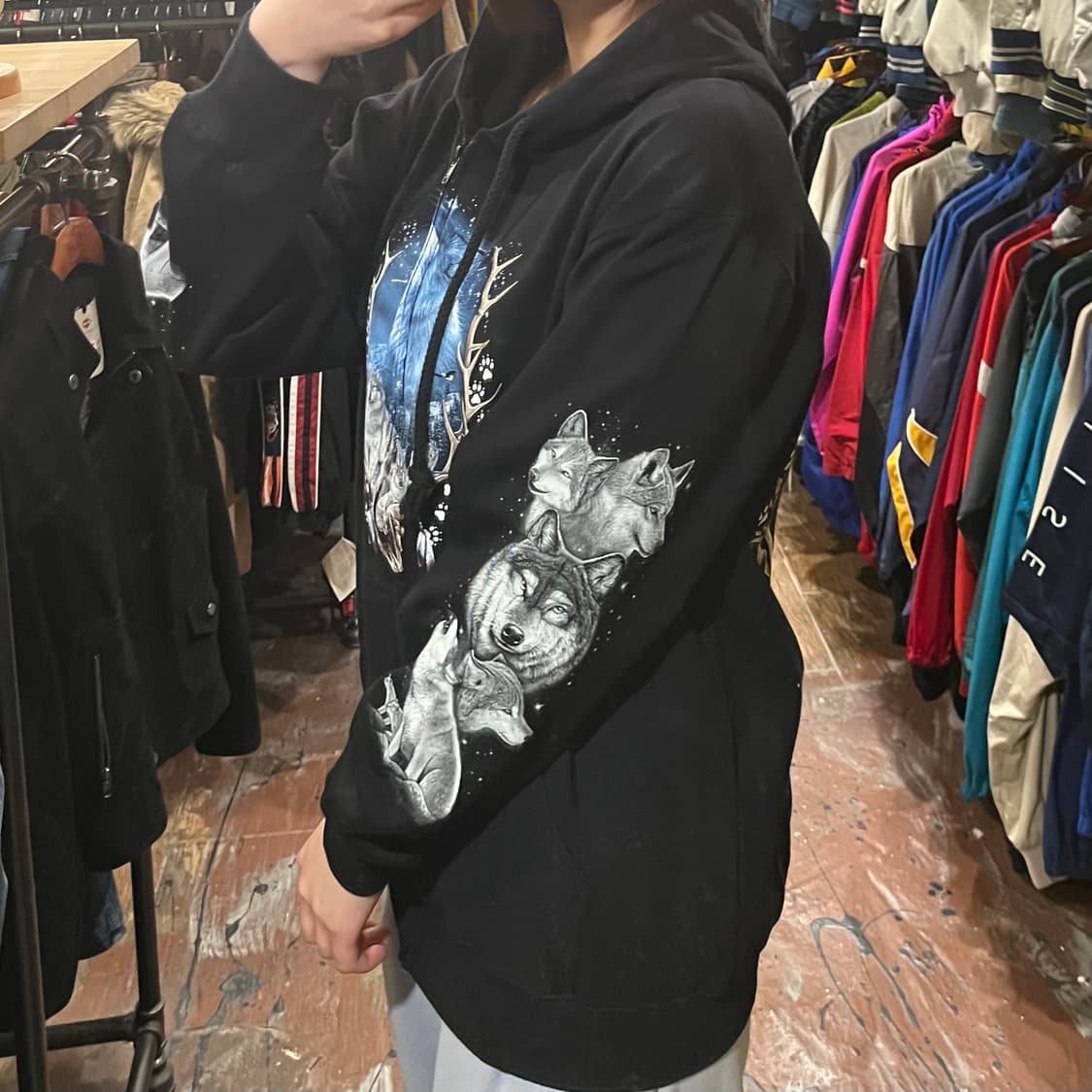 [HI] 빈티지 기모 후드집업 상품이미지4