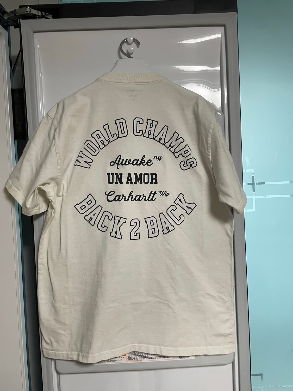 칼하트 어웨이크 뉴욕 크림 반팔 xl 상품이미지3