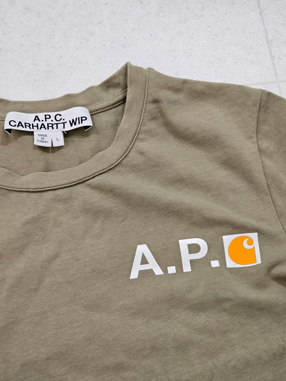 [L] A.P.C. x Carhartt WIP 아카이브 협업 로고 반팔  상품이미지3