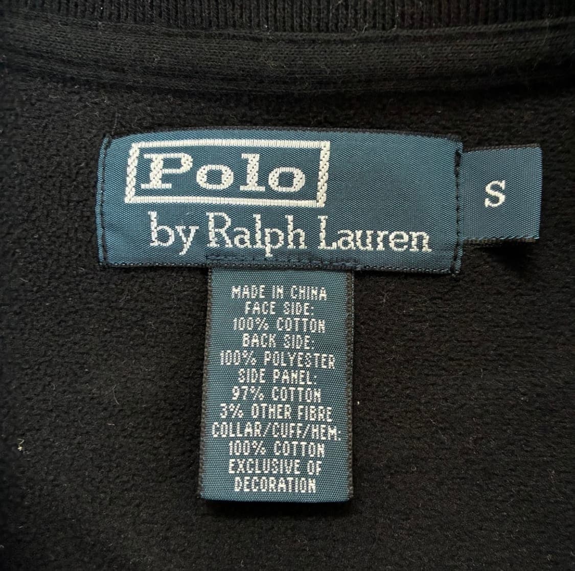 POLO 폴로 랄프로렌 빅포니 자수 블랙 코튼 집업 상품이미지4