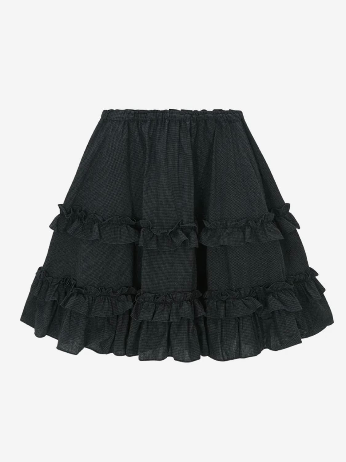 CHECK KANGKANG MIDI SKIRT / BLACK 상품이미지3