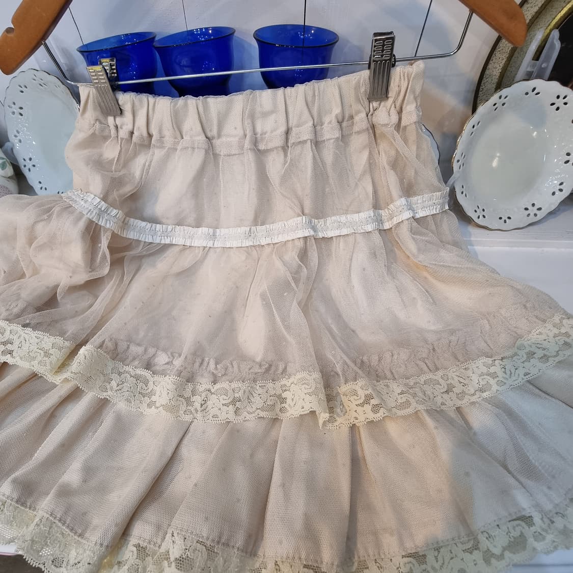 Axes femme(악시즈팜므) 아이보리 레이스 튜튜 스커트 상품이미지3