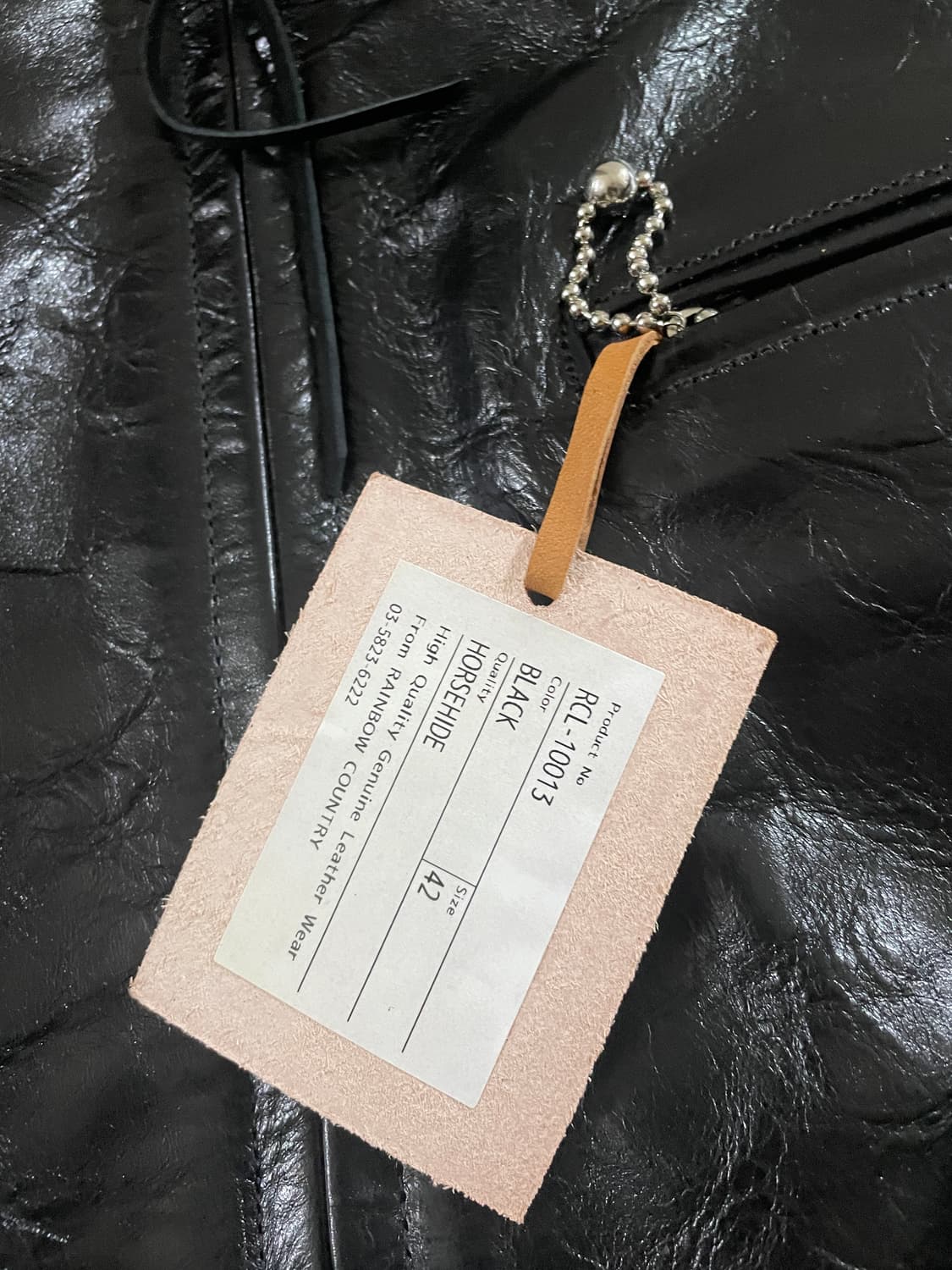 레이보우 컨트리 허큘리스 레더 자켓 블랙 새상품 42 사이즈 상품이미지2