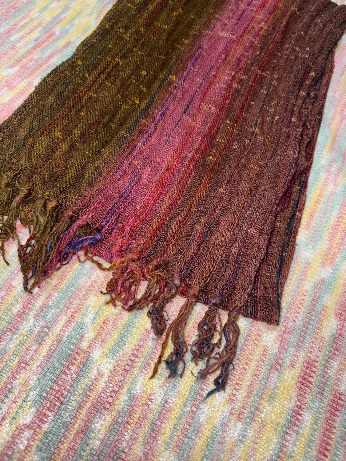 핑크 카키브라운 머플러 상품이미지9