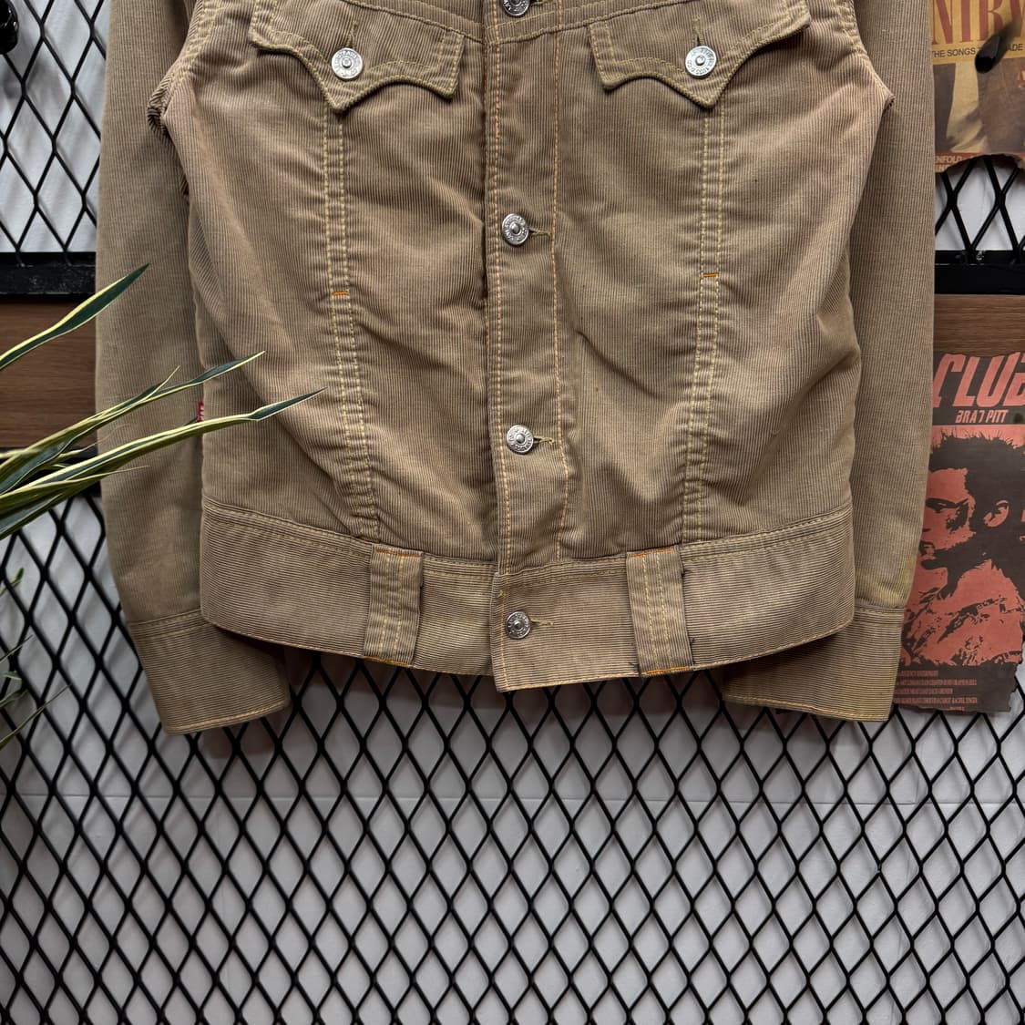 00s 리바이스 웨스턴 쉐르파 트러커자켓 투포켓 디테일 베이지 상품이미지4