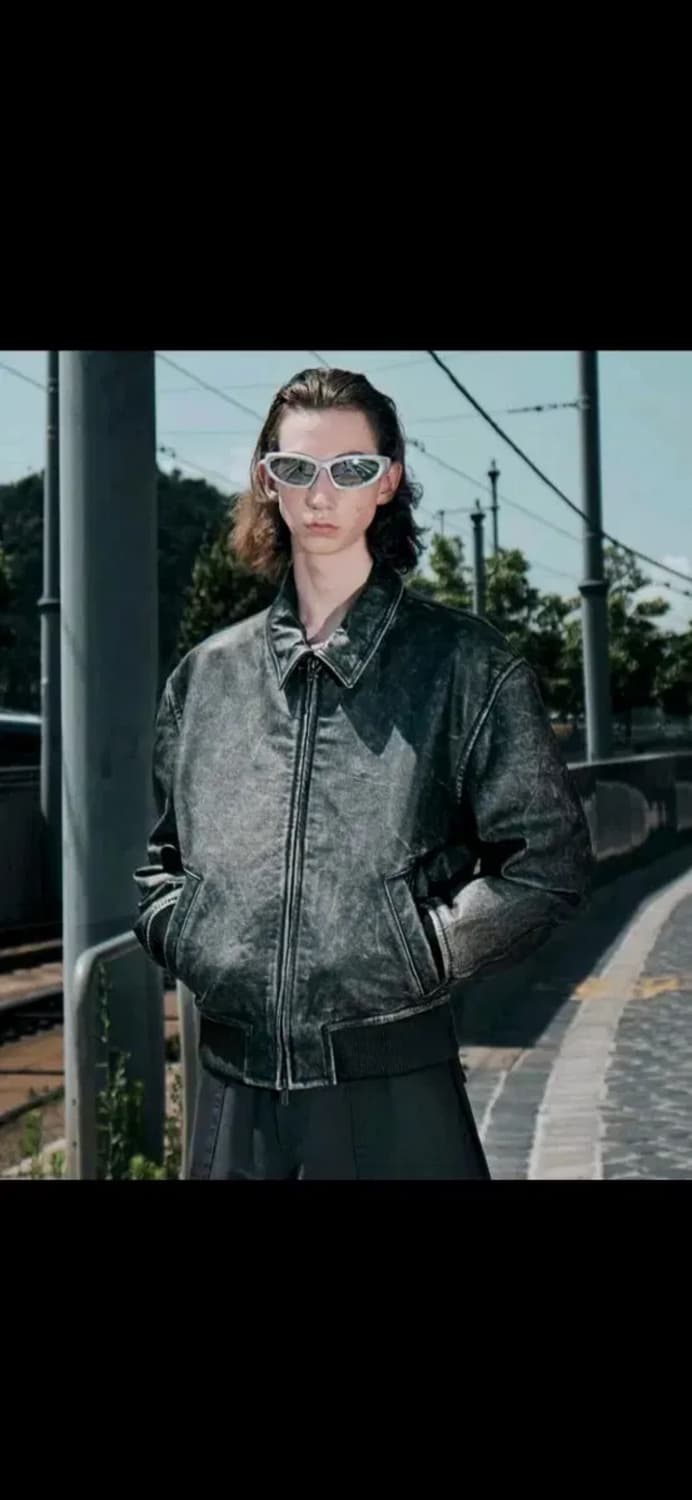 (새제품)엘무드 아머 카우하이드 워시드블랙 46사이즈 상품이미지1