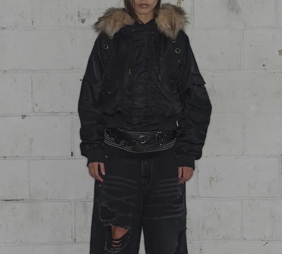 새상품) 팬시클럽 아일렛 퍼 MA-1 상품이미지2