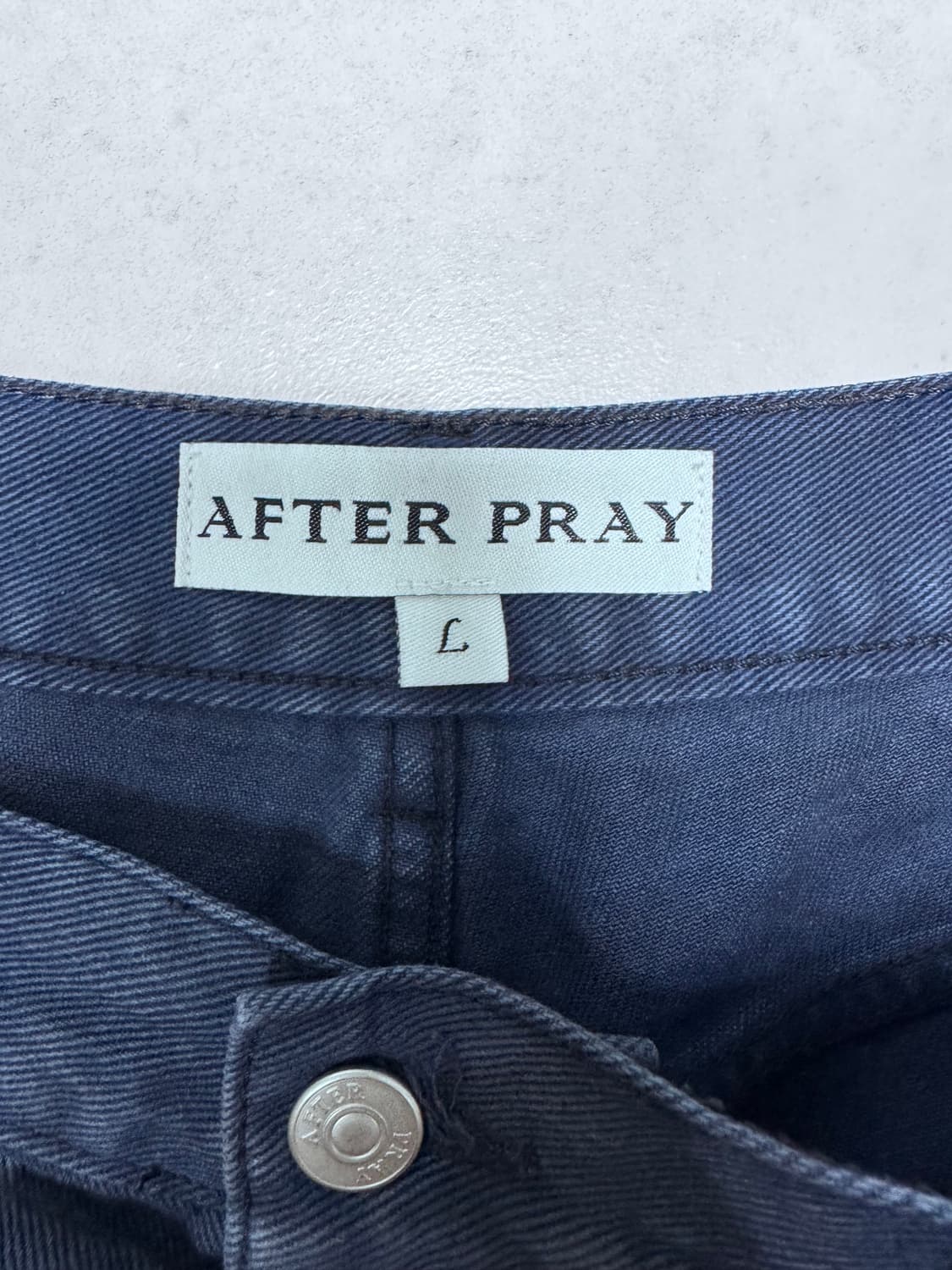 (중고/L) 애프터프레이 더스티드 레귤러 데님 진스 네이비L 상품이미지7