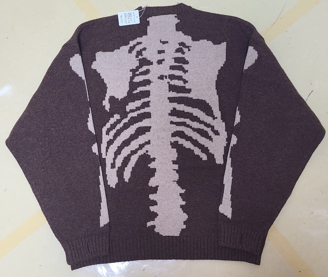 캐피탈 5G 울 본 니트 크루넥 스웨터 브라운 상품이미지2