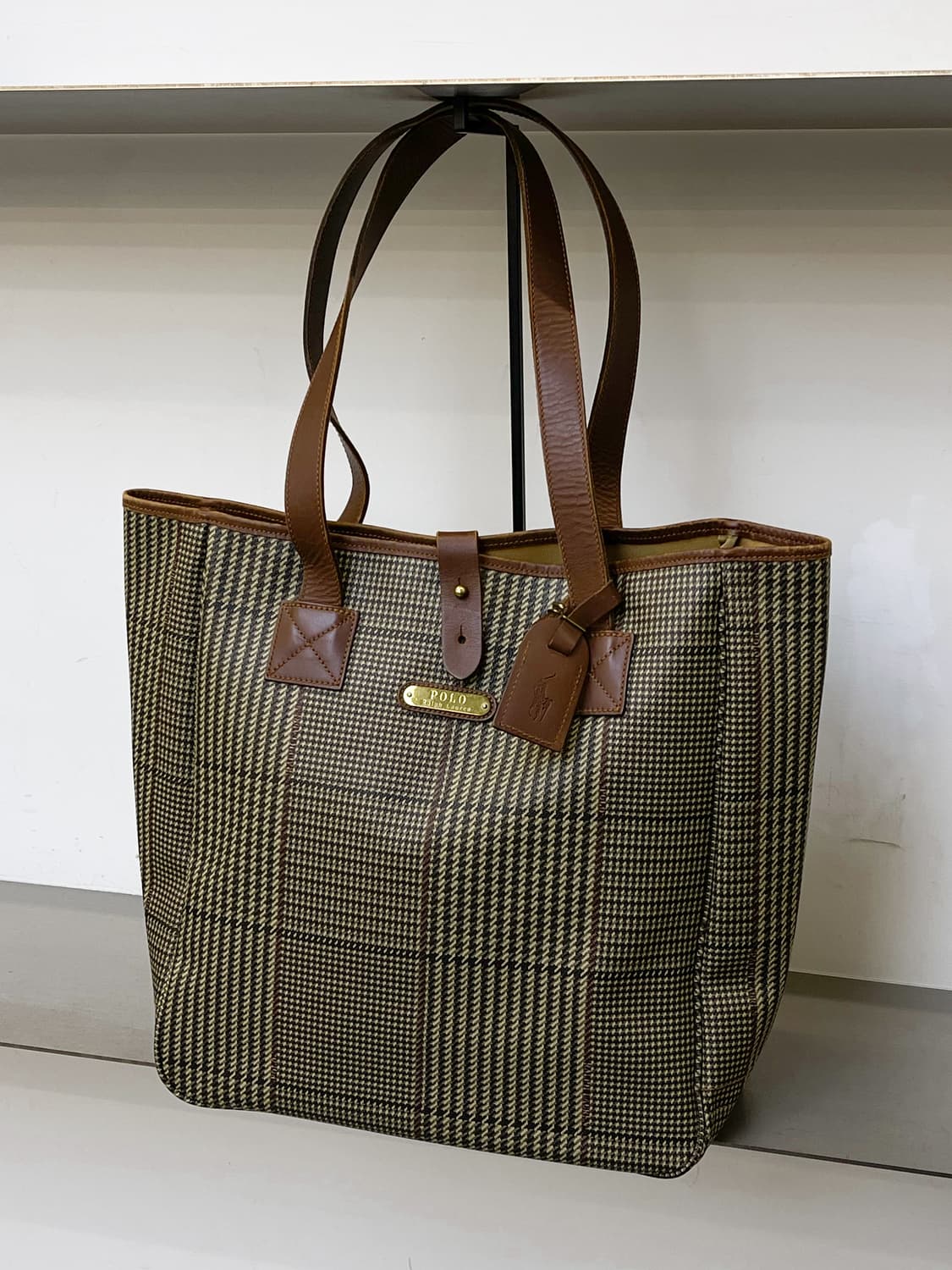 폴로랄프로렌 건 클럽 체크 토트백 상품이미지1