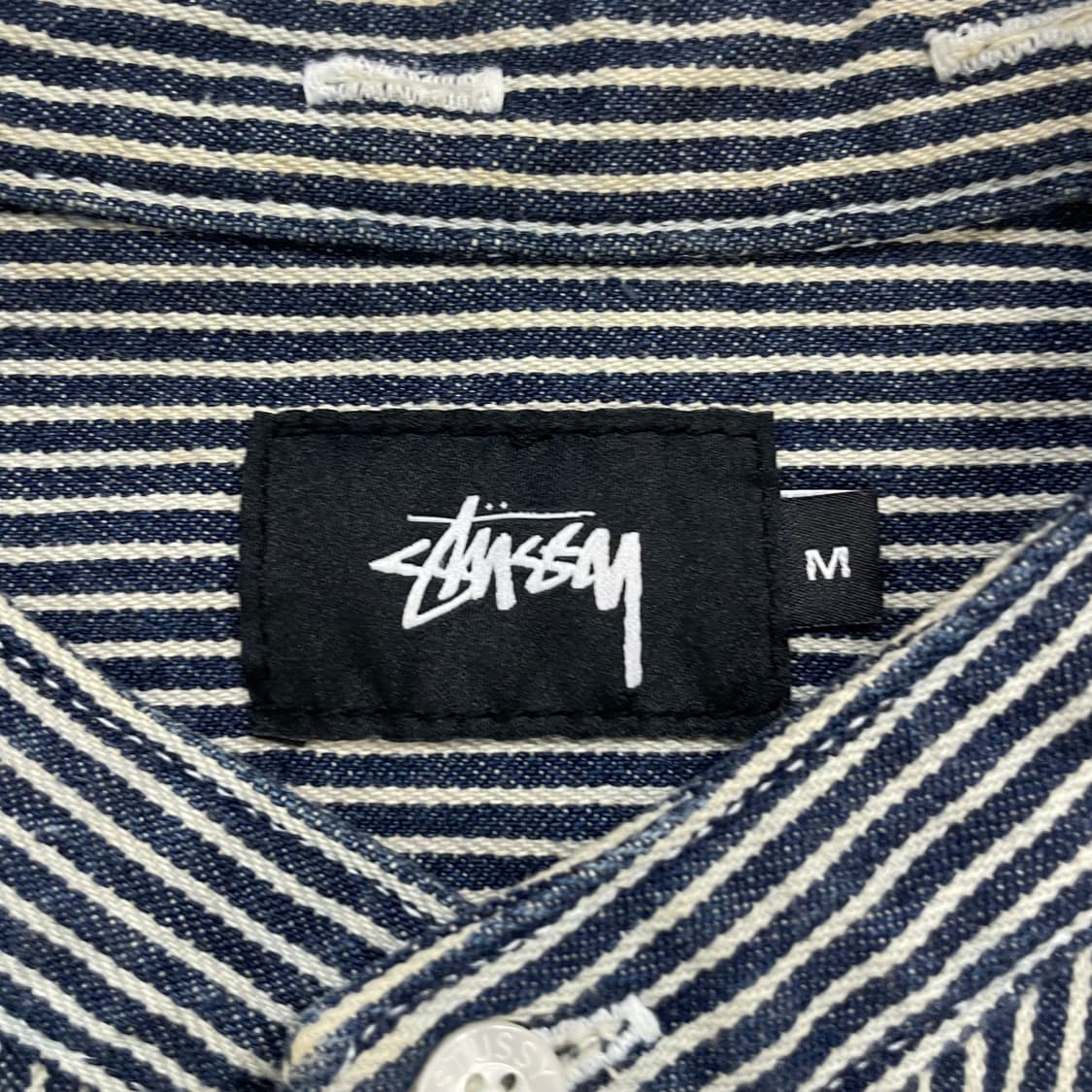 스투시 Stussy 차이나 카라 스트라이프 데님 셔츠 상품이미지3