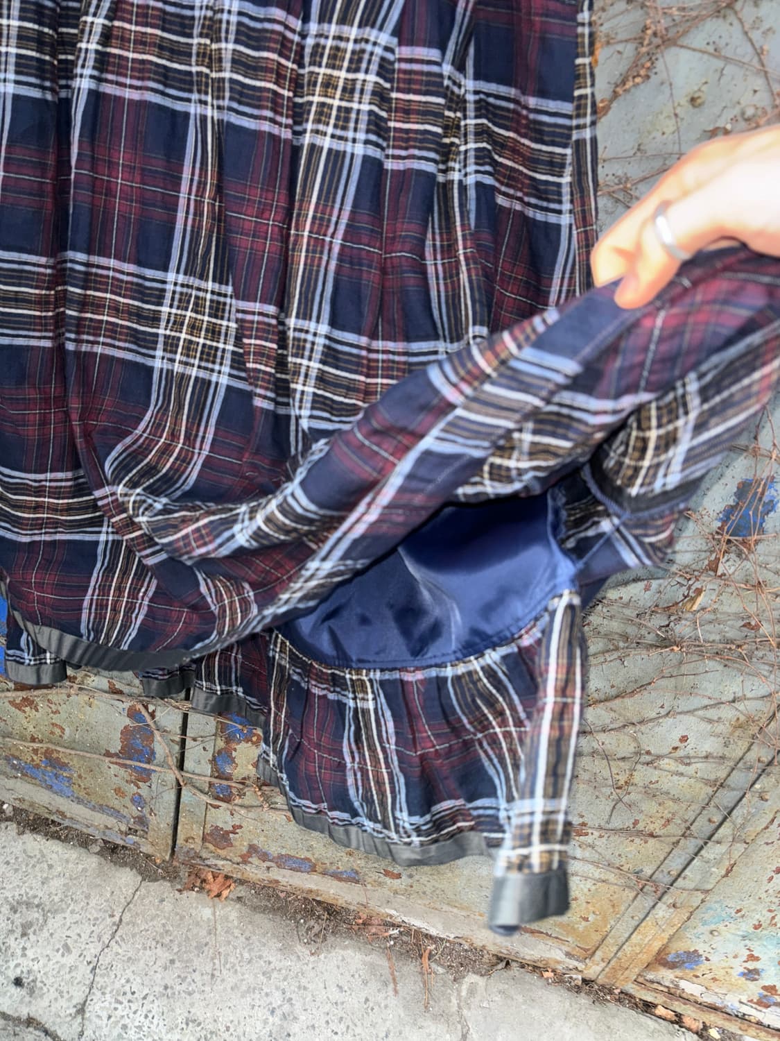 센소유니코 io comme io 레이어드 체크 스커트 상품이미지3