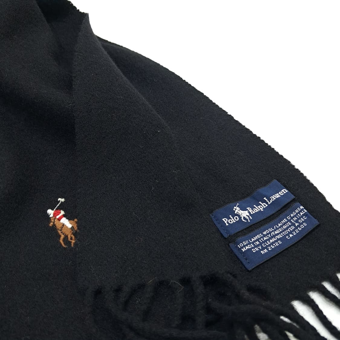 MX182 폴로 랄프로렌 블랙 램스울 목도리 머플러 상품이미지5