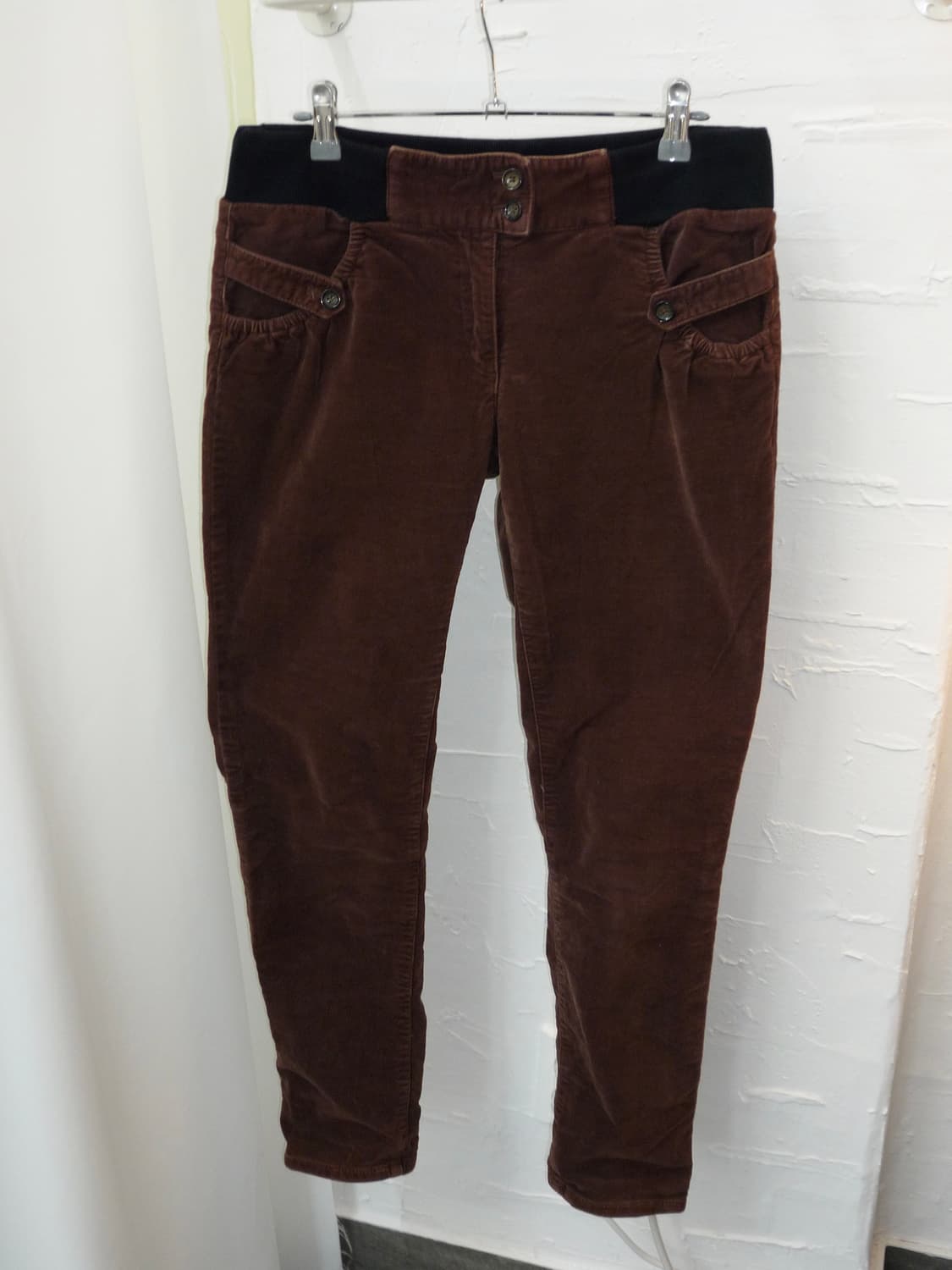 brown suede skinny pants 상품이미지4