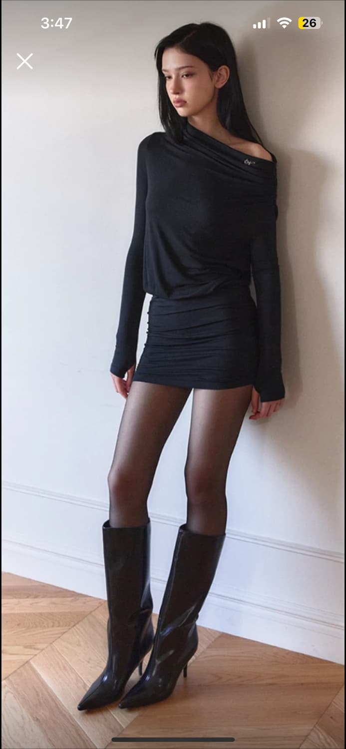 낫유어로즈 블랙 셔링 원피스 (새상품) 상품이미지1