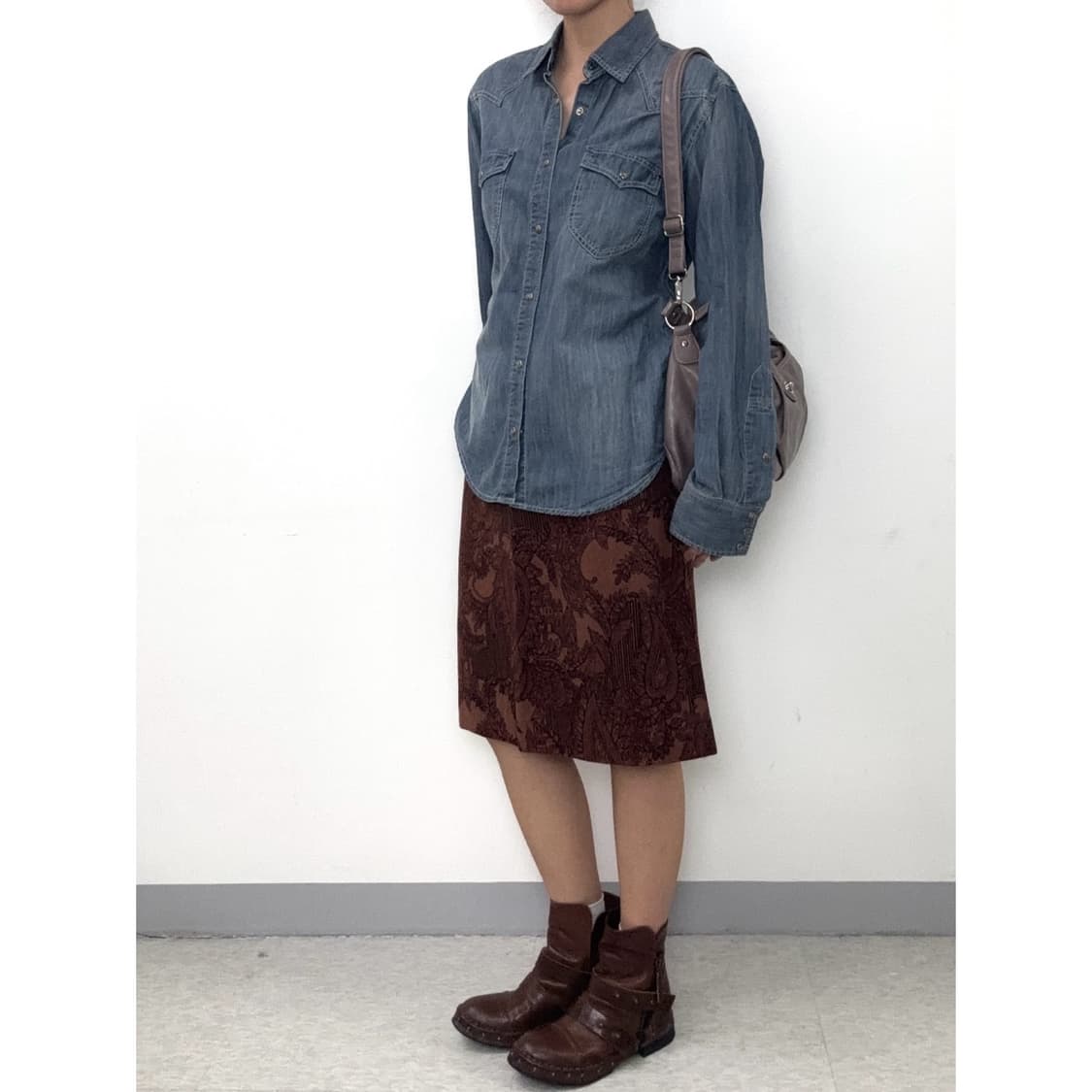 빈티지 데님 웨스턴 셔츠 상품이미지3