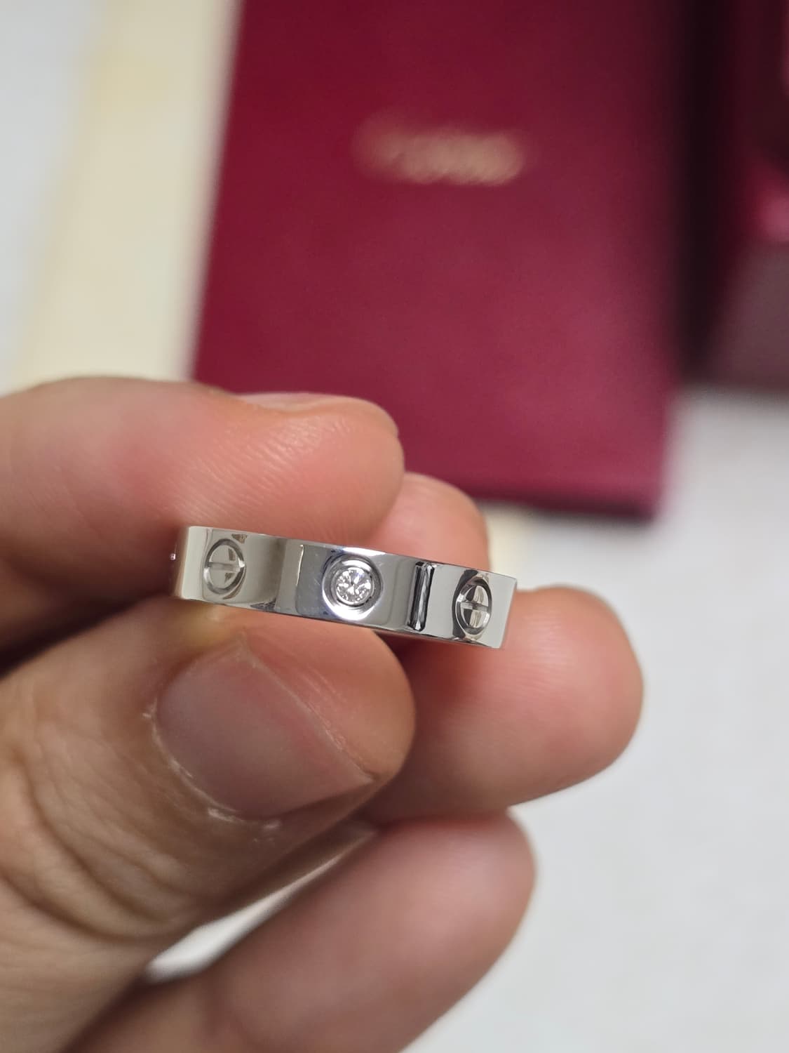 까르띠에 러브링 다이아 화이트골드 51호 새상품 상품이미지4