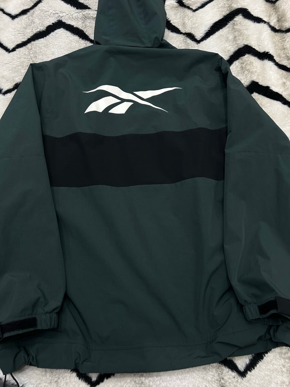 [2XL]리복 빅로고 후드 아노락/딥그린 상품이미지4