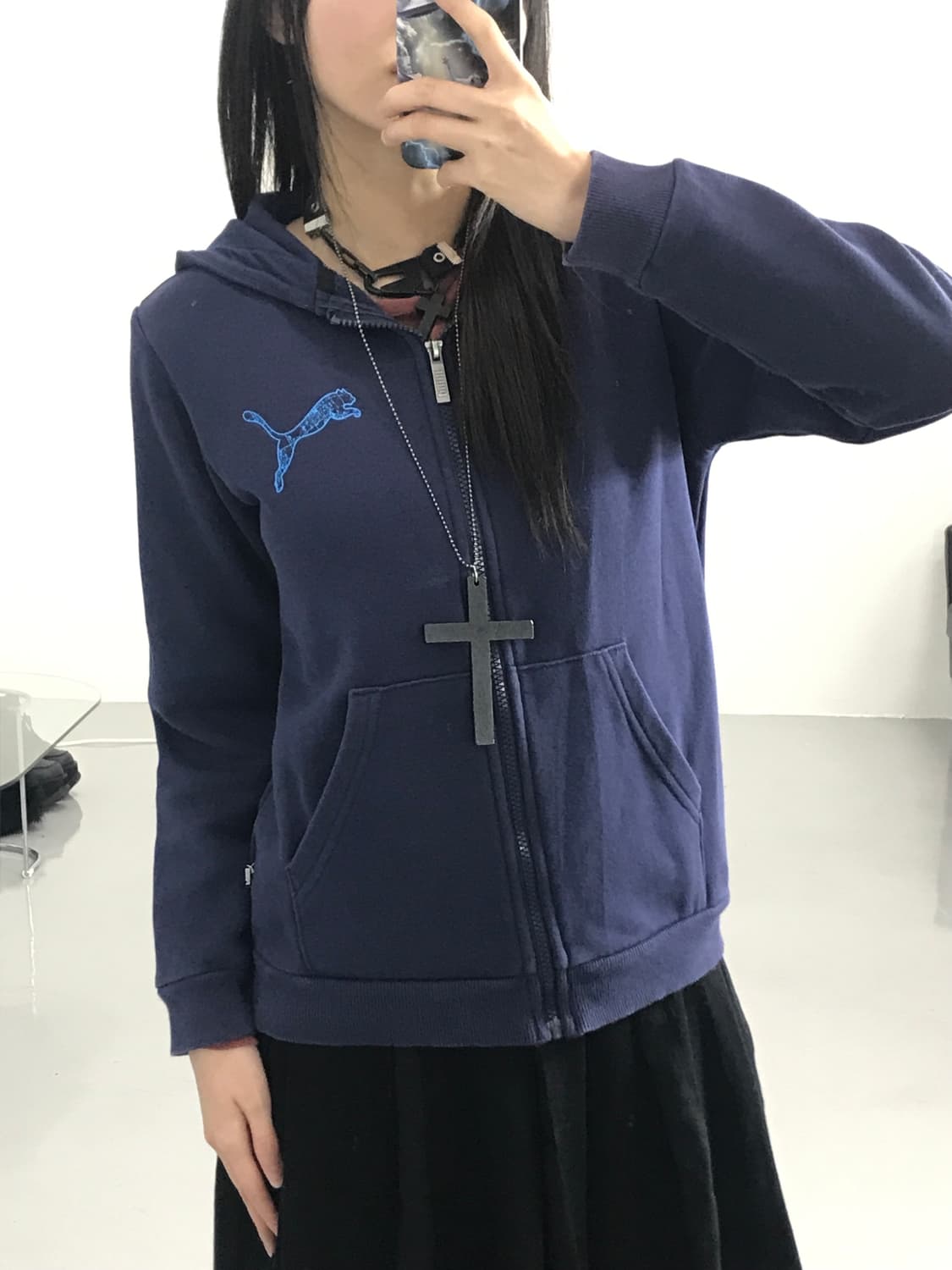 Puma Navy Zip Up Hoodies 상품이미지1