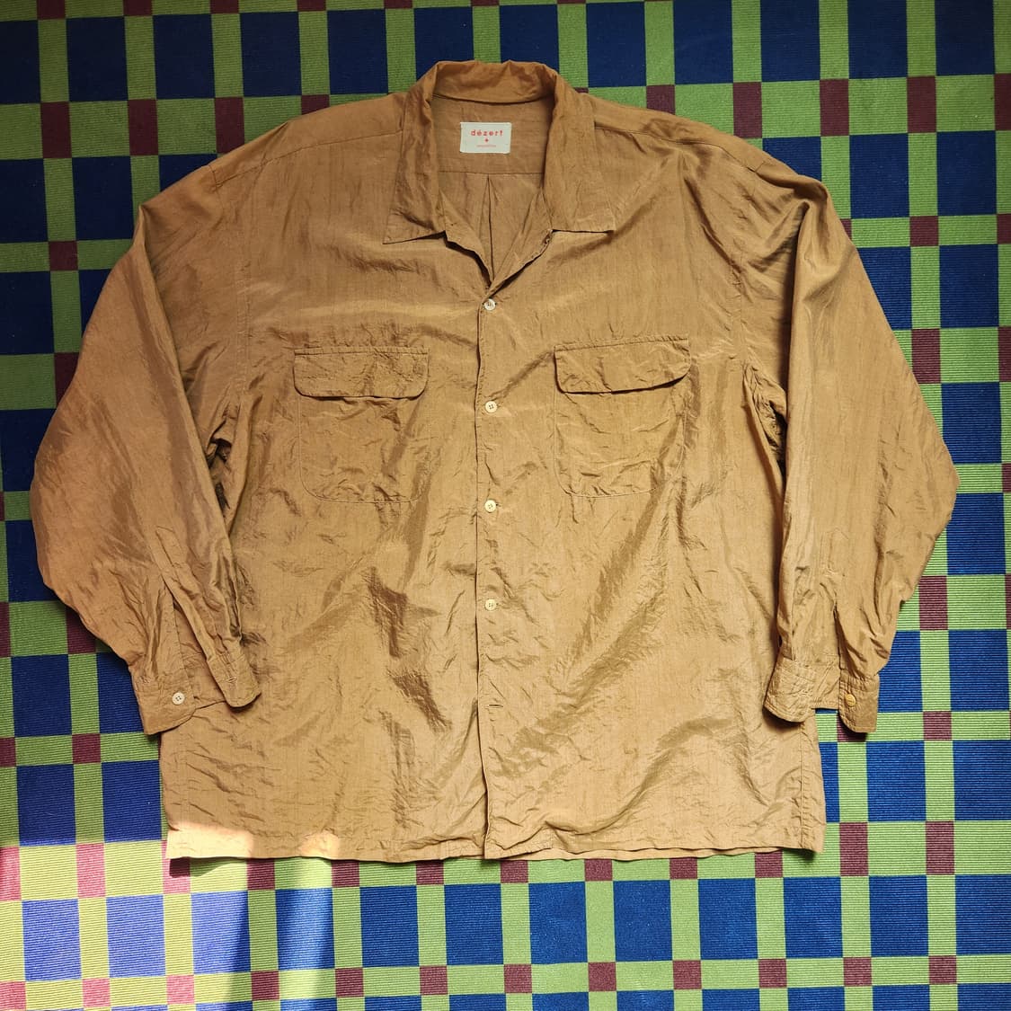 90s Desert+ 실크 캠프카라 셔츠 상품이미지1