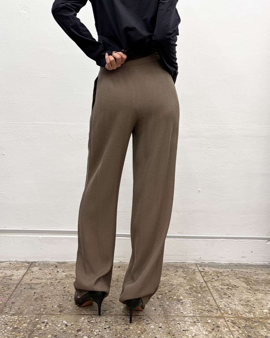 제니 테슬 트리밍 와이드 트라우저 상품이미지2