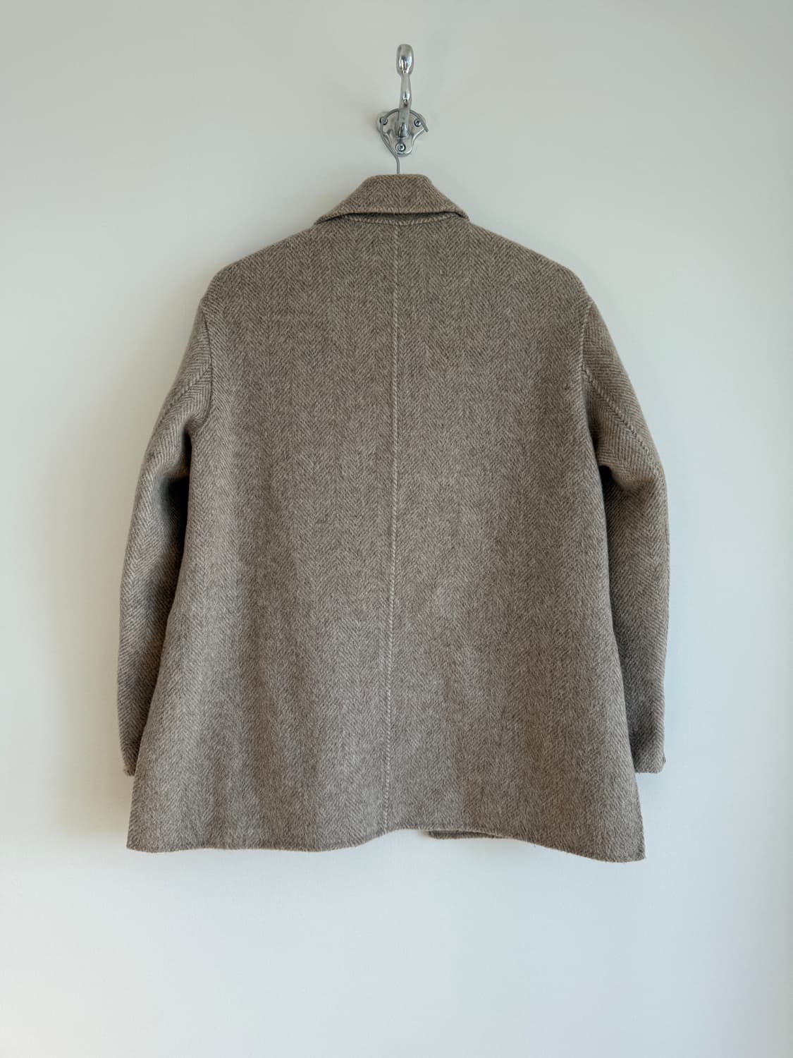 Kim seo ryong 울&알파카 헤링본 논버튼 자켓 상품이미지4