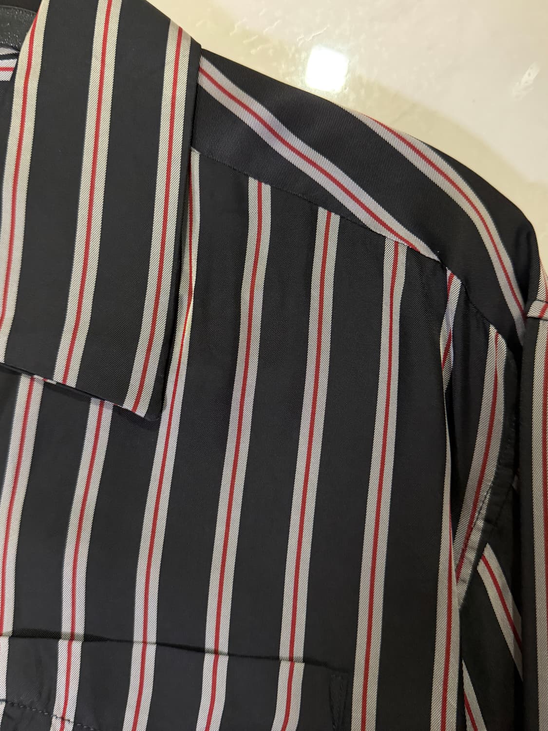 the Shepherd 언더커버  큐프로 스트라이프 오픈카라 셔 상품이미지6